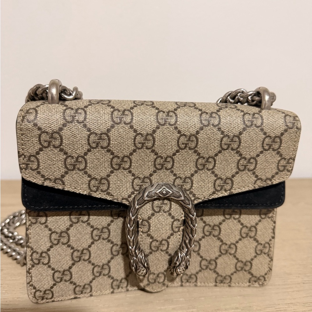 Gucci Beige and Black Crossbody Bag
